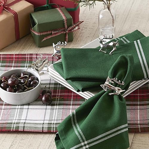 Miniatura 6 de Pre de Provence - Juego de servilletas estilo granja con rayas francesas, 20 x 20 pulgadas, color verde bálsamo, 6 piezas