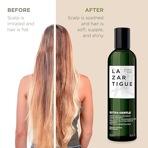 Miniatura 4 de Lazartigue Extra Gentle Hair Shampoo, Prevents Irritations & Dandruff, Enhances Strength & Shine, Vegan, Sulfate & Silicone Free