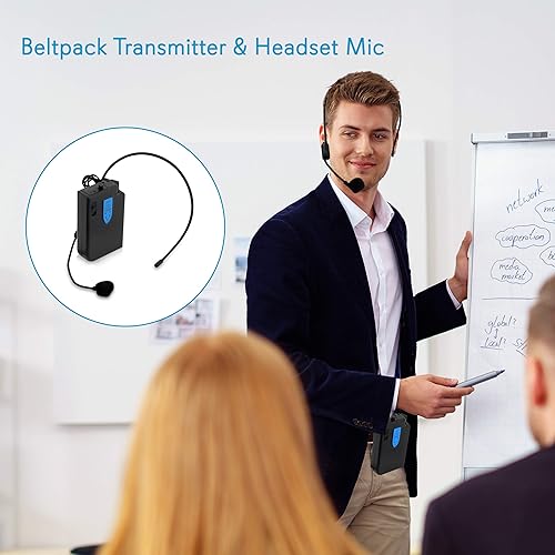 Miniatura 6 de Pyle Sistema de altavoces PA portátiles inalámbricos - 400 W batería recargable sonido estéreo altavoz y micrófono con Bluetooth MP3 USB Micro SD FM