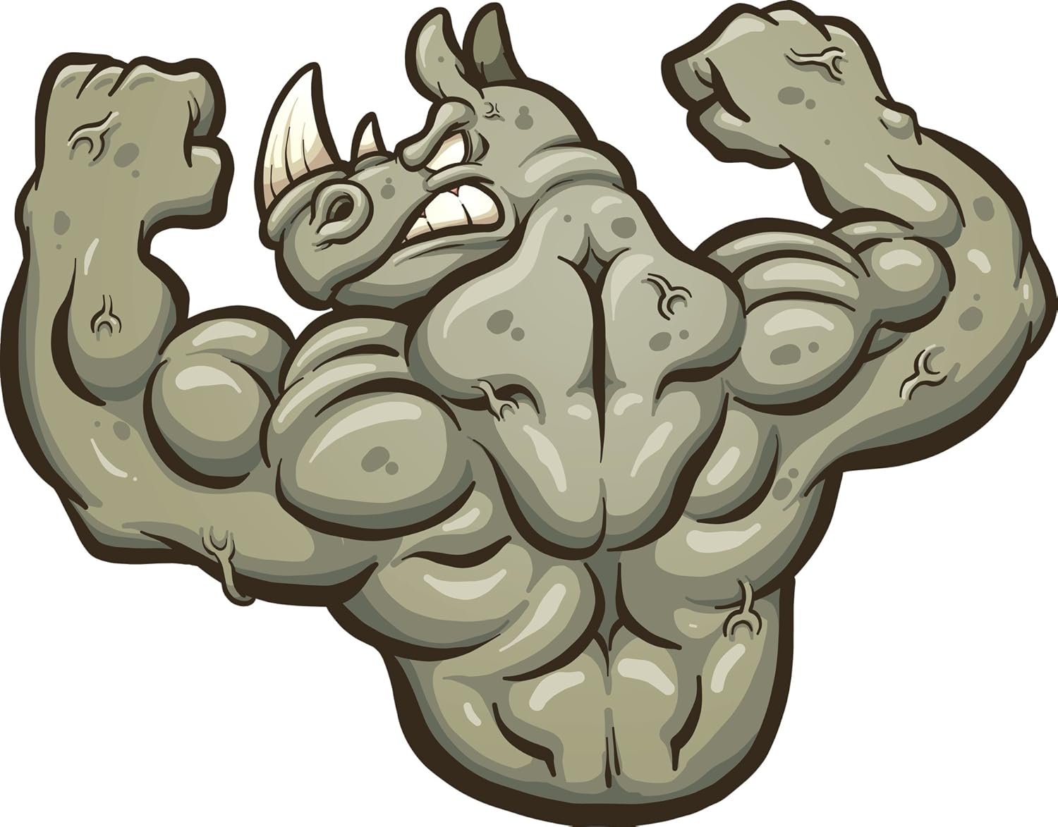 Amazon.com: Divine Designs Super Buff Muscular Rhino Body Builder ...