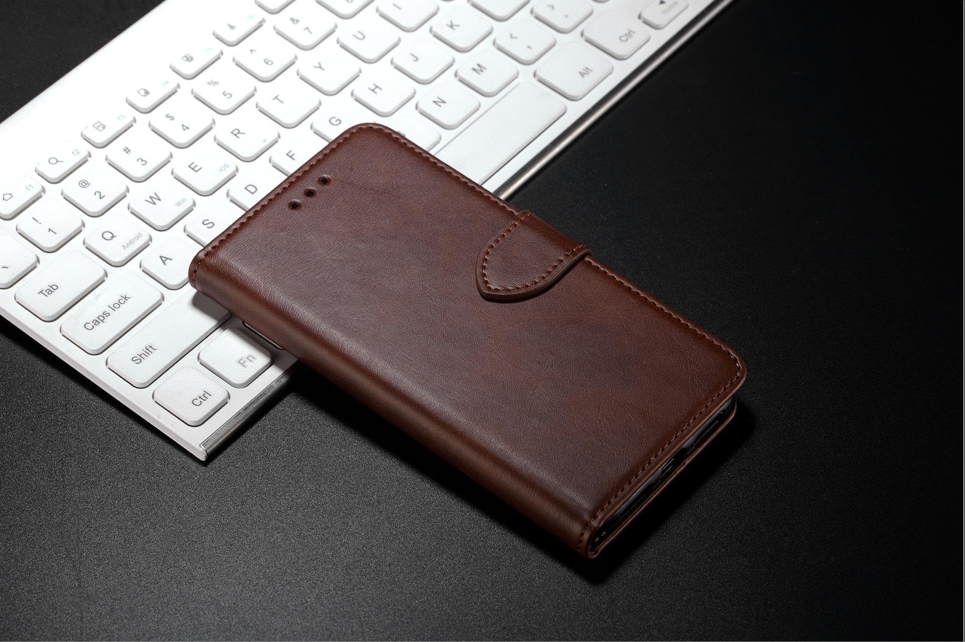 GIOPUEY Leder-Hülle Für HMD Pulse Pro/Plus/Pluse | Flip-Case Mit 3 Kartenfächern & Standfunktion