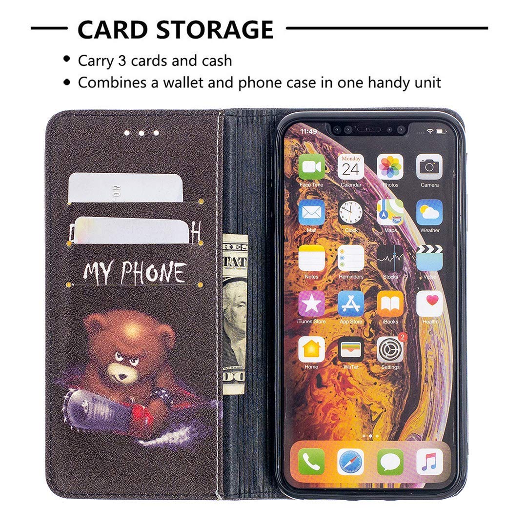 Custodia Portafoglio LEMAXELERS Per Samsung Galaxy A10 - Pittura Colorata Con Gatti - Cover In Pelle PU Con Assorbimento Urto E Funzione Stand