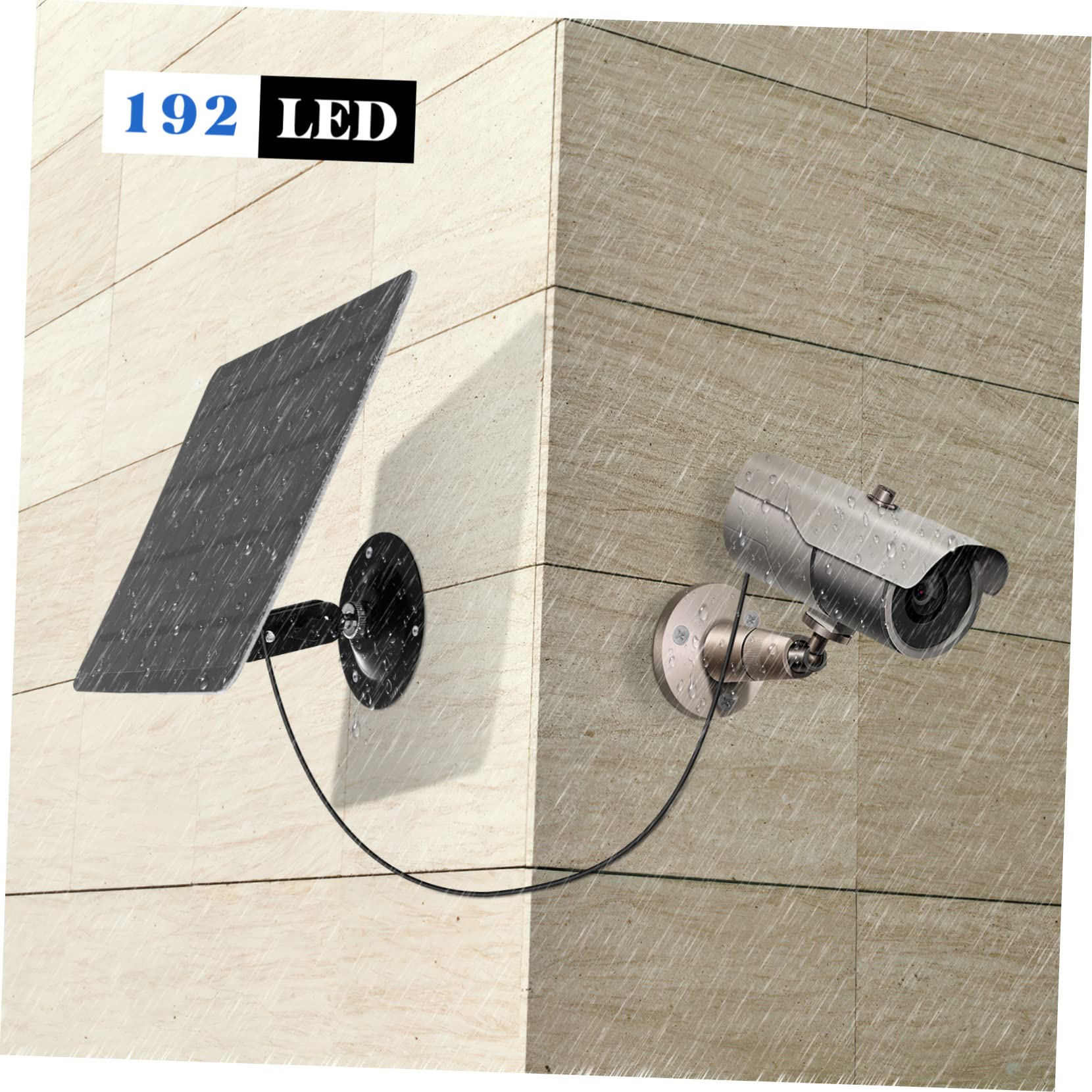 SUPVOX Pannello Solare per Telecamera di Sicurezza da 20W in Monocristallino, Ricarica Continua, Installazione Flessibile, Supporti a Muro