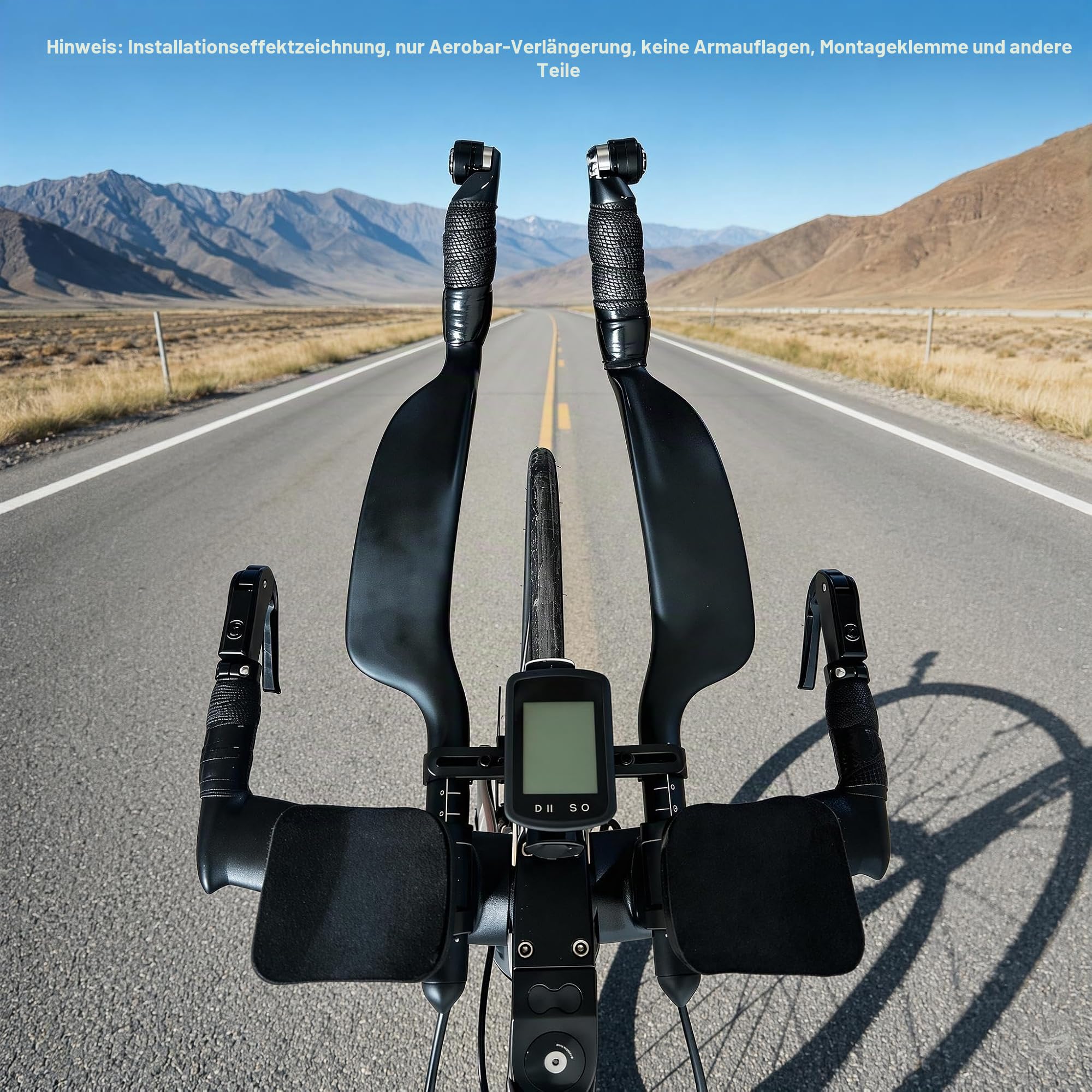 Carbon Fahrrad TT Armlehnen Lenker Aerobars Erweiterung Triathlon Zeitfahren Fahrrad Lenkerendstücke Bullhorn Basislenker 22,2 mm für Straßenzweiräder, TT-Fahrräder, Fixed-Gear, Rennräder