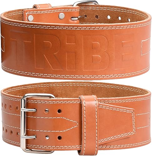 Cinturón de levantamiento de pesas de alta calidad de 0.197 in, 100% piel auténtica, cómodo cinturón de sentadillas y peso muerto para entrenamiento