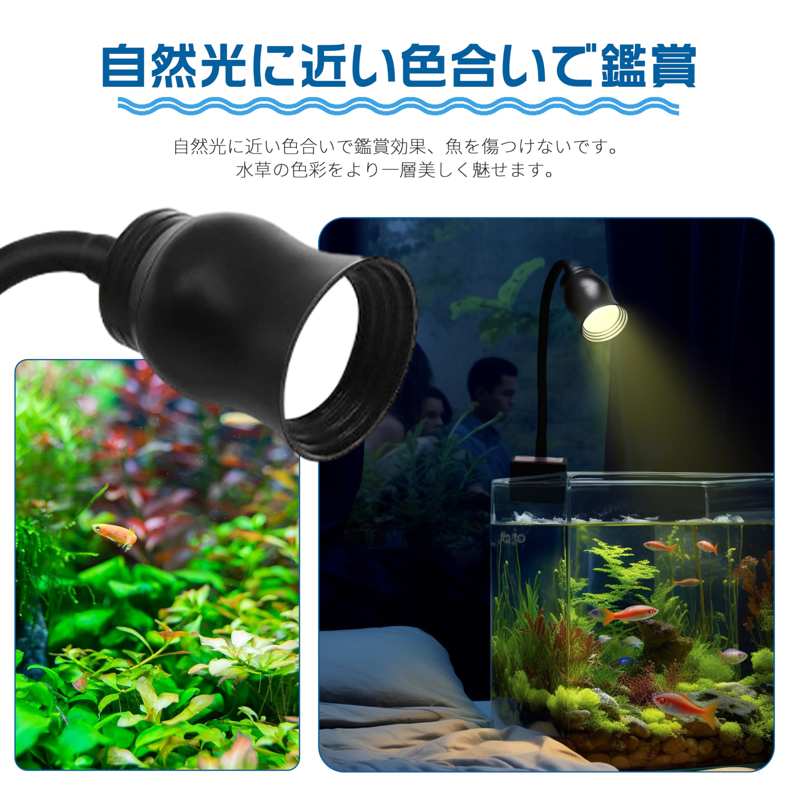 Amazon.co.jp: 水槽照明 アクアリウムライト 3つの照明モード 50CM以内