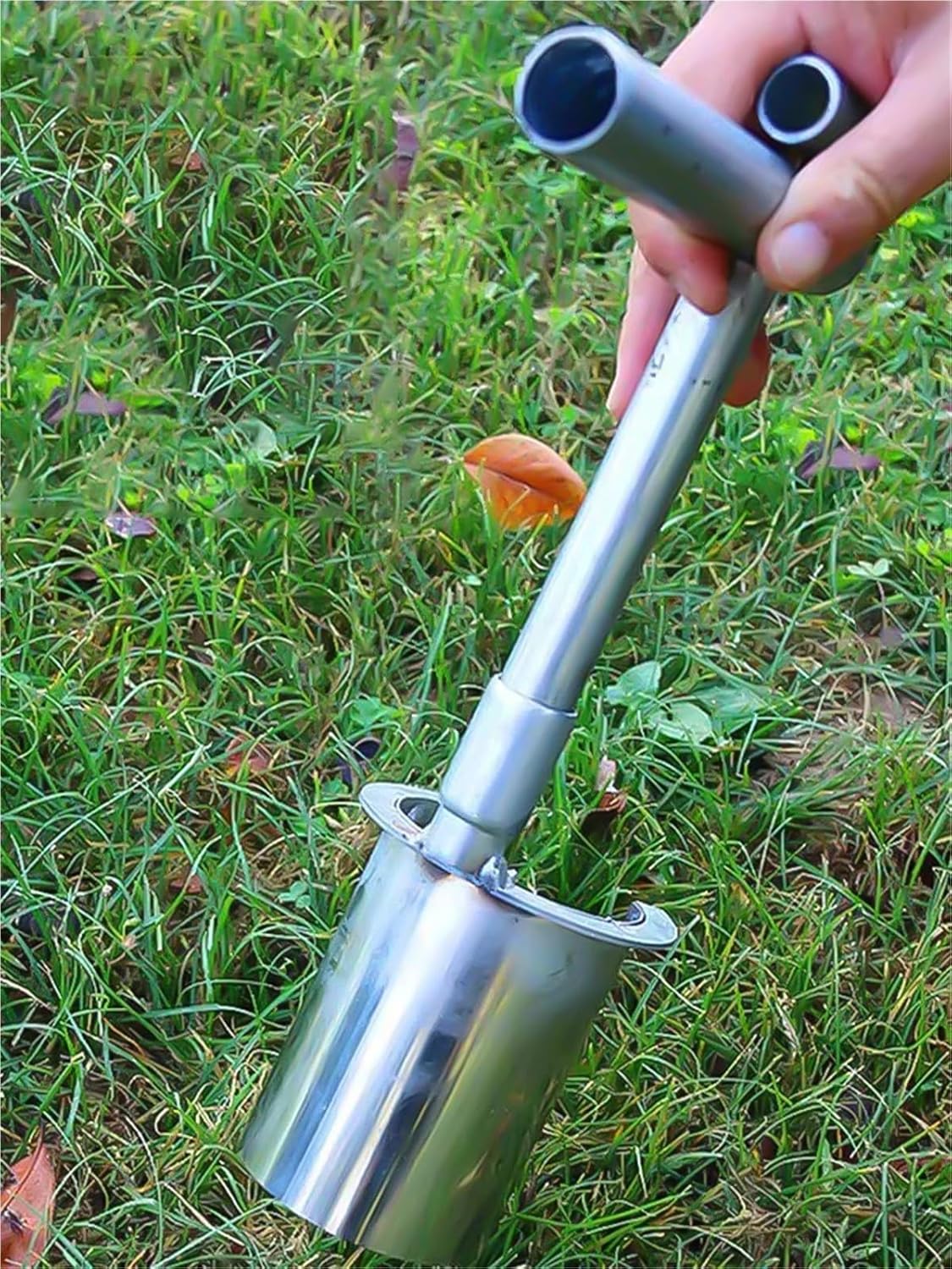 Bulb Planter Tool Plant and Fruit Tree Seedling Transplanter Stainless Steel Handheld Garden Barrel Planting Tool