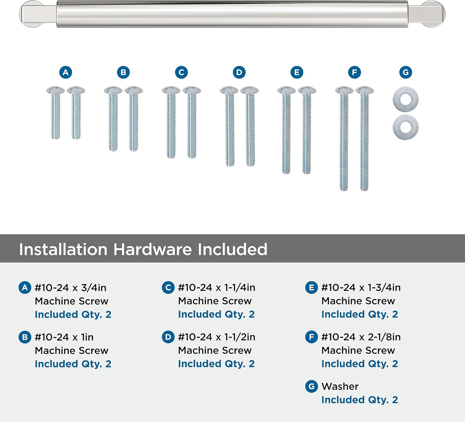 Amerock Balon 12 inch (305mm) Center-to-Center Polished Nickel Appliance Pull, BP37490PN