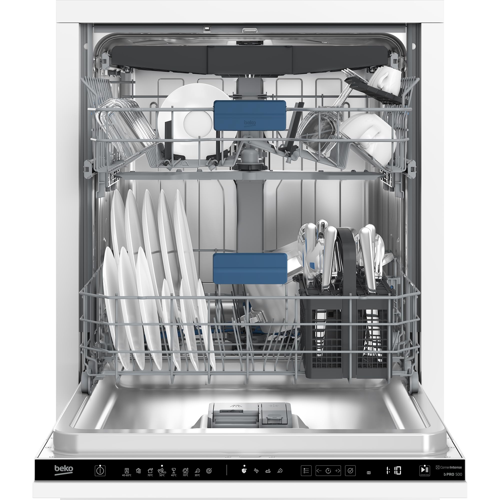 BEKO BDIN38450 Geschirrspüler vollintegriert, 14 Maßgedecke, Watersafe+, SteamGloss, ProSmart Inverter Motor