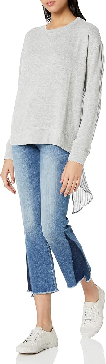 William Rast Womens Tye Sweatshirt With Slit Tie Back