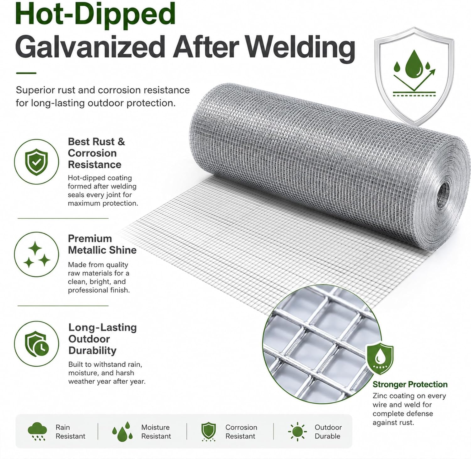 Galvanized Hardware Cloth 1/2 in. x 2 ft. x 50 ft. 19-Gauge image 3