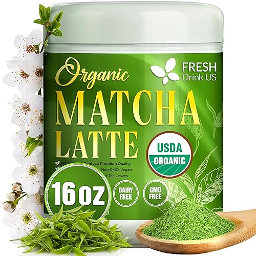 Miniatura 13 de FreshDrinkUS, Té verde Matcha orgánico de grado ceremonial de lujo 1.5 oz | USDA - Polvo de té verde japonés premium | Hojas cultivadas a la sombra