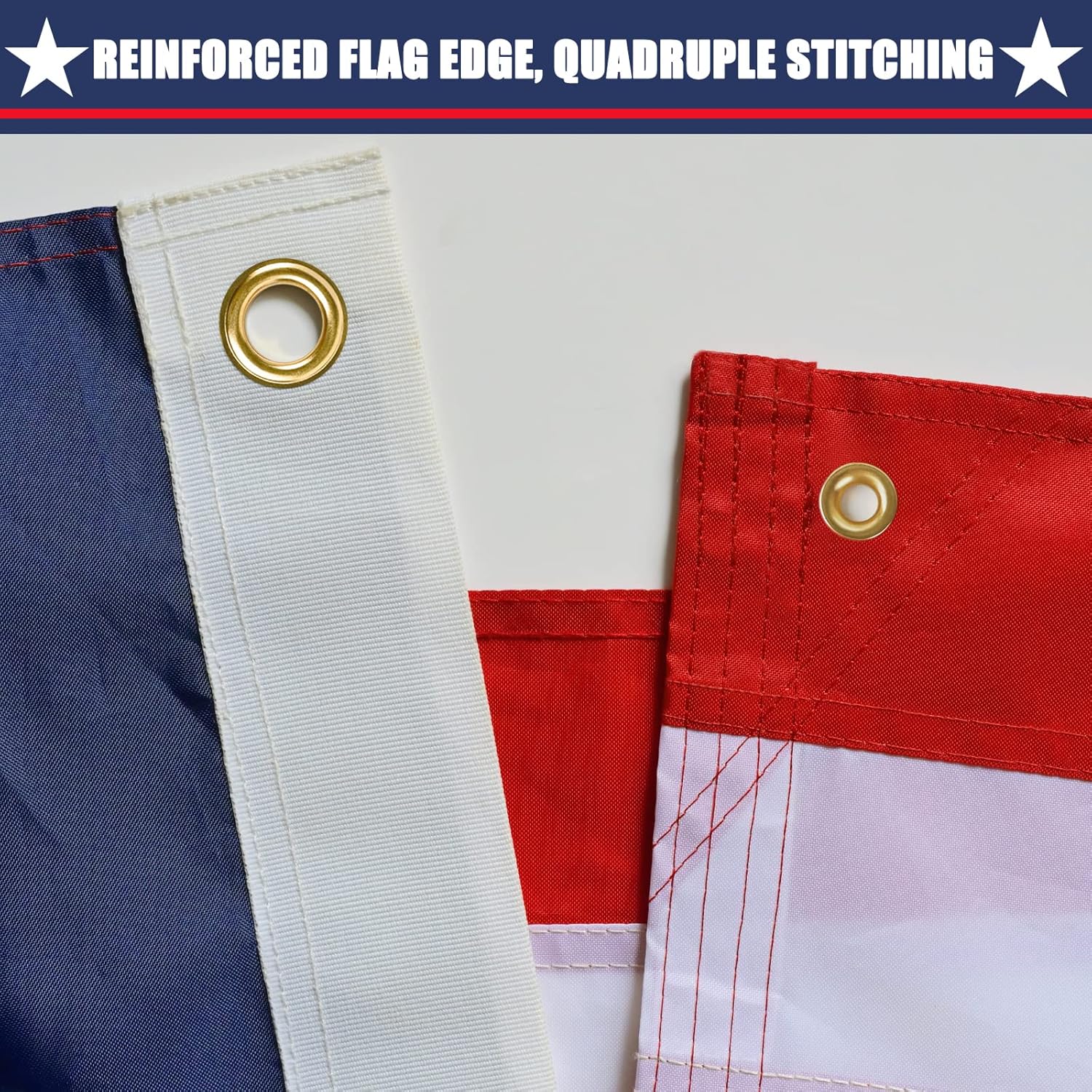 American Flag 3x5 Ft, Multipurpose Heavy Duty US Flag, 4 Brass Grommets, Embroidered Stars, Sewn Stripes, Outdoor Standard USA Flag, Bedroom, Room, Indoor Hanging American Flag For Wall - Image 5