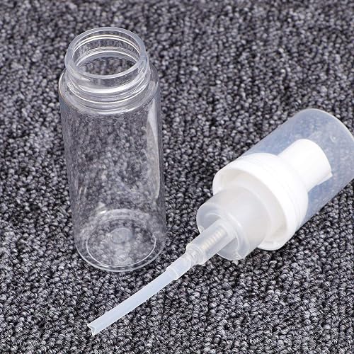 Healifty 12Pcs Foam Pump Bottle 50ml, Refillable Empty Travel Size Soap Dispenser, Leakproof Foaming Handwash Container for Lash Cleanser, Shampoo & Cosmetics, Airport Approved, White - 7