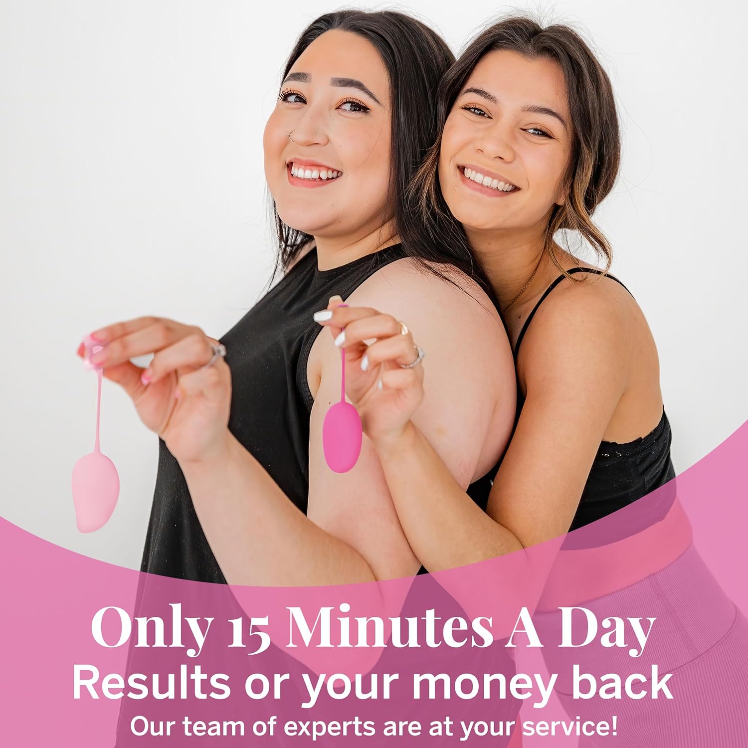 Pixie Inner Core Wellness & Strength Training for Feminine Care – Women’s Core Strength Set – Set of 6 – Includes Easy-to-Read Guide & Exercises for Beginners & Advanced (Blush)