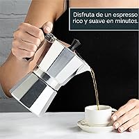Vista 6 de Primula Cafetera Clásica de Estufa para Espresso y Café, Olla Moka para Preparación de Café Italiano y Cubano, Cafetera Greca, Cafeteras, 6 Tazas