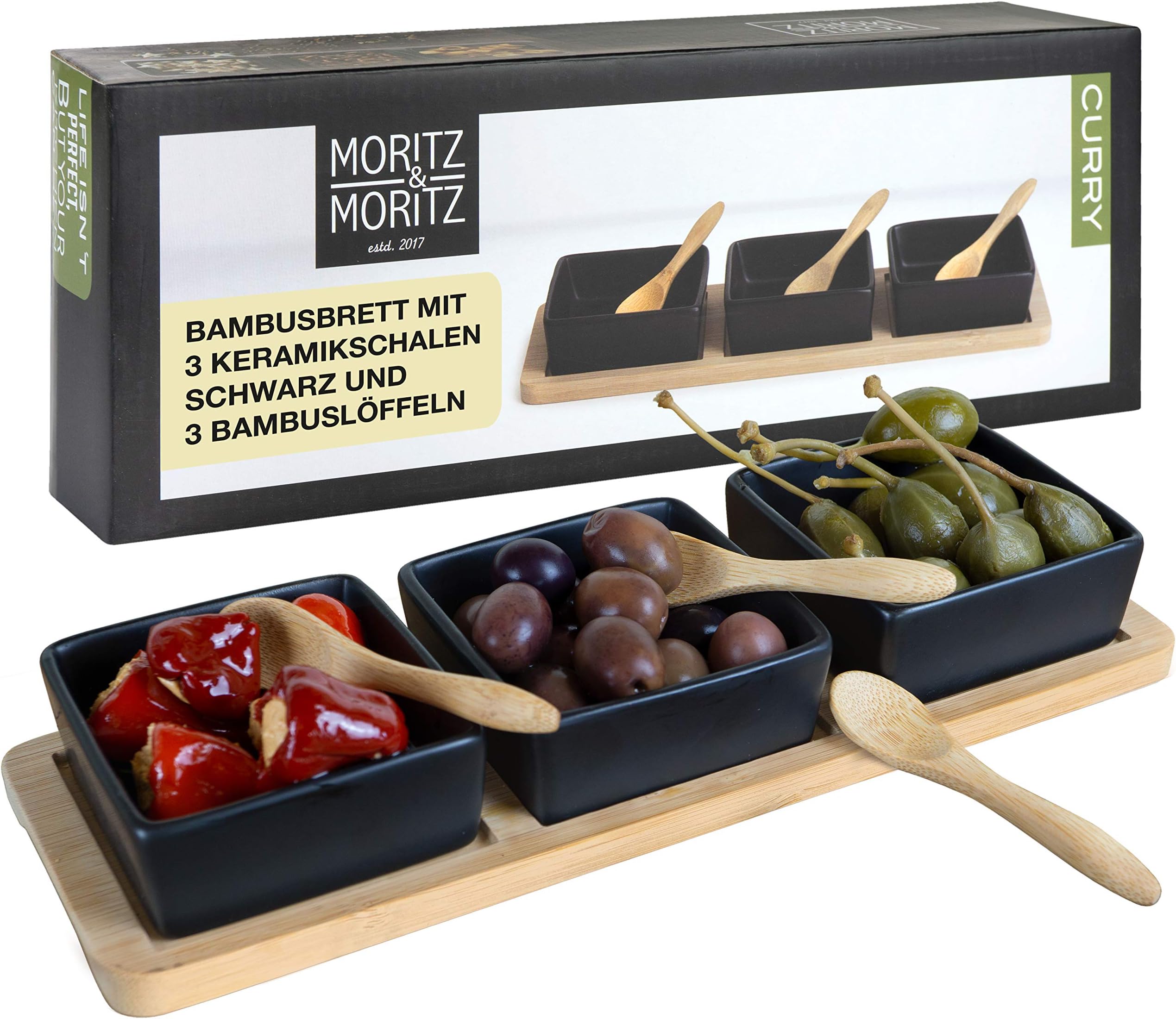 SOUJOY Lazy Susan Serviertablett Aus Porzellan – Drehbare Snackplatte Mit 6 Abnehmbaren Schalen