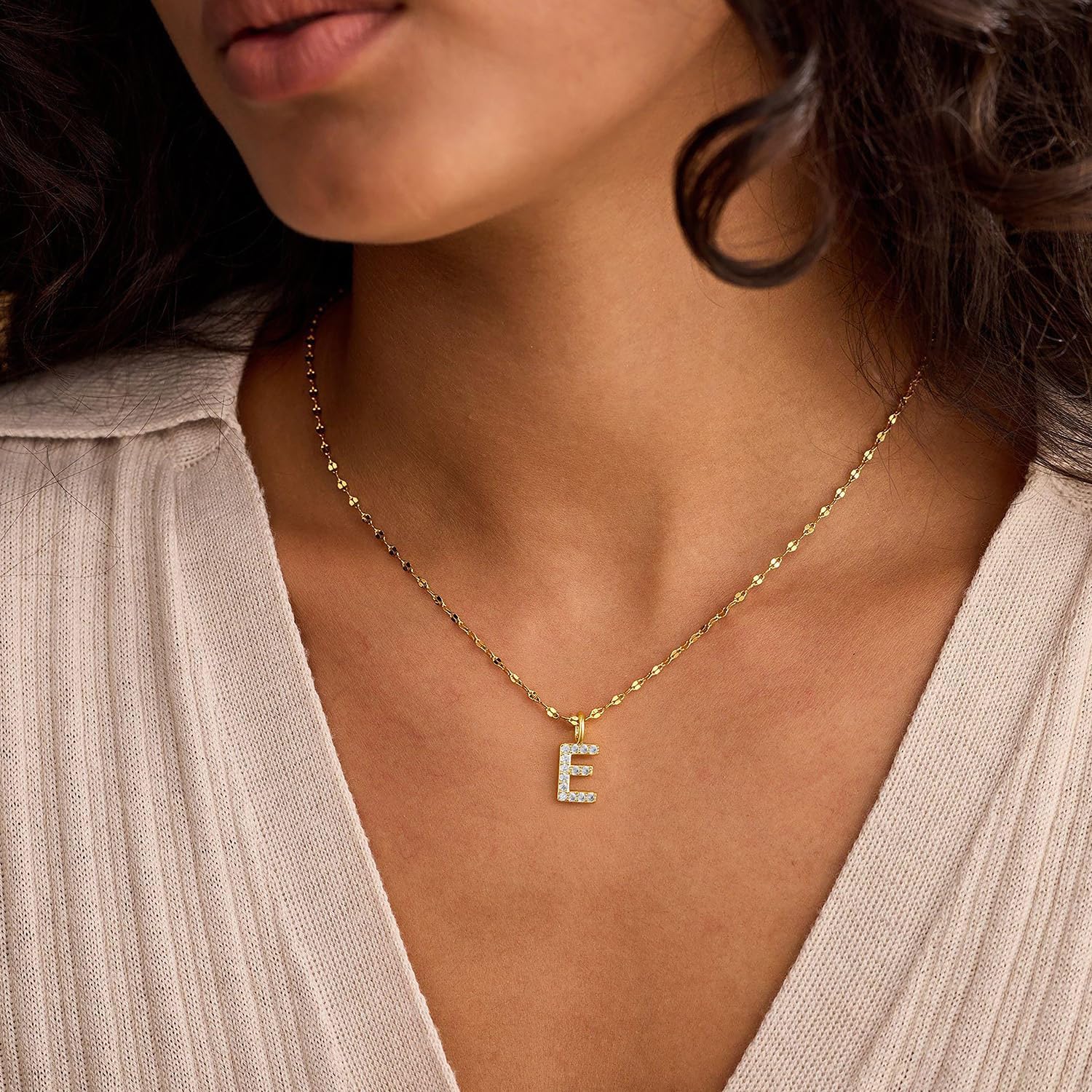 Initial Necklaces for Women,14K Gold Plated Necklaces, A-Z Letter Pendant Charm Necklace Trendy Dainty Hypoallergenic CZ Custom Personalized Name Necklace Gold Jewelry Birthday Christmas Gift for Her - Image 3