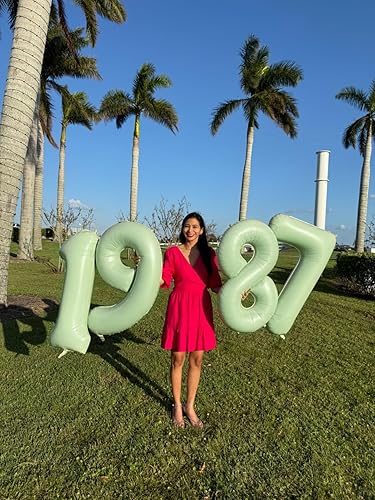 Vista 896 de Globos de números 0 de 40 pulgadas, globos negros de números para números 10, 20, 30, 40, 50, 60, 70, 80, 90, 100, globos de números 10, 20, 30, 40
