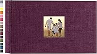 Vista 10 de potricher Álbum de fotos de lino de tapa dura de 4 x 6 pulgadas, 600 fotos, gran capacidad para la familia, boda, aniversario, bebé, vacaciones Caqui