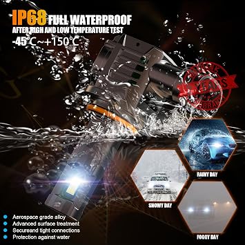 9005 HB3 Led Headlight Bulb 6500K, 33000LM 800% Brighter