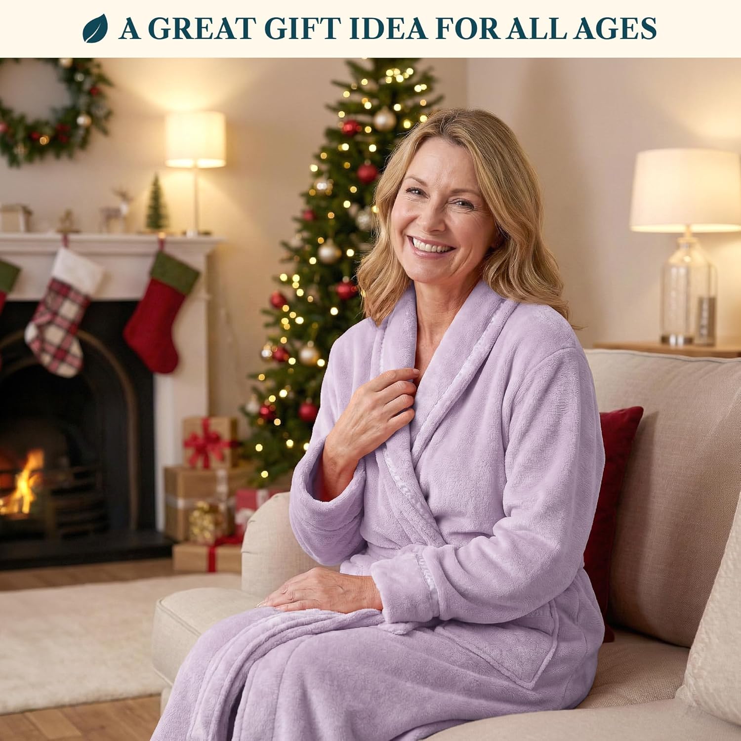 PAVILIA Robes For Women, Fleece Soft Fluffy Bathrobe, Plush Cozy Long Spa Robe - Image 6