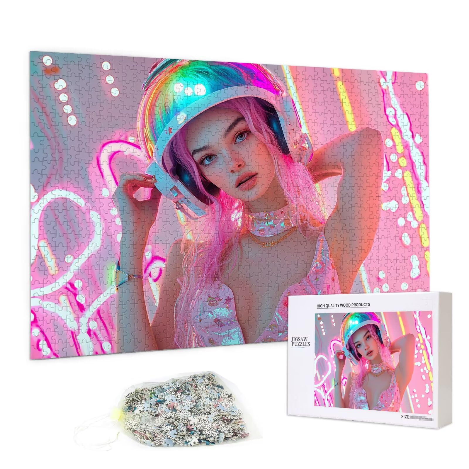 Puzzle 2000 sztuk dla dorosłych, seksowne drewniane puzzle dla dorosłych, trudne drewniane łamigłówki, rodzinne gry edukacyjne, łamigłówki z pudełkiem na prezent do dekoracji domu, prezent dla kobiet