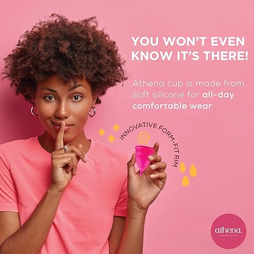 Miniatura 2 de Athena - Juego de 2 tazas menstruales  Juego grande y pequeño  Las tazas de período reutilizables originales más suaves para mujeres  para flujo