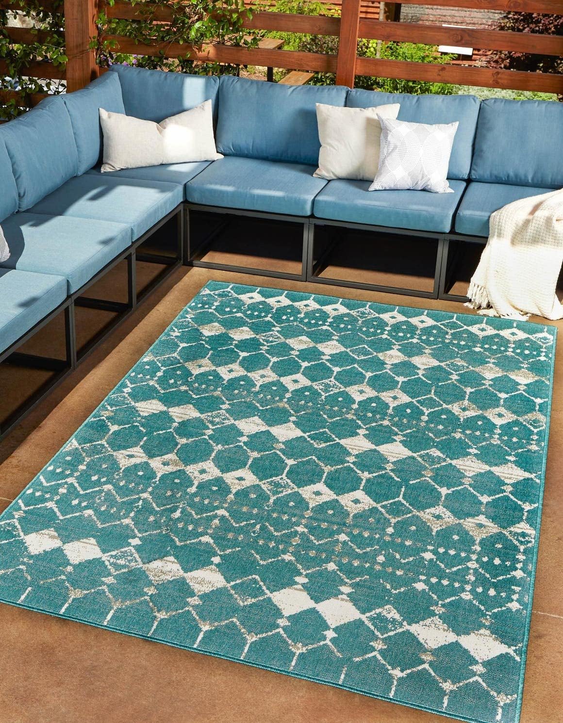 Unique Loom Outdoor Trellis Collection Area Rug Cardak (5