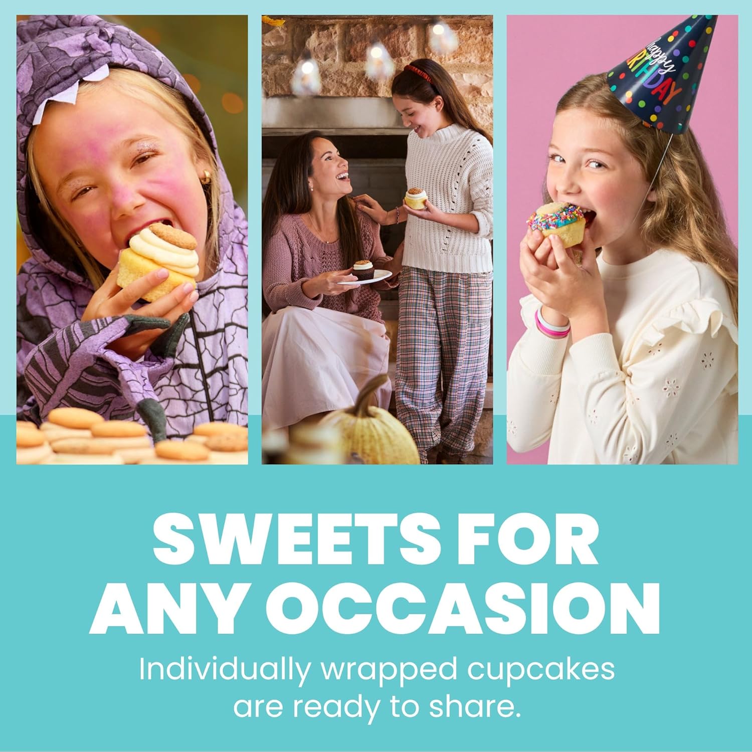 Cheryl's Cookies® Cupcakes Buttercream Frosted, Includes Vanilla, Chocolate, & Sprinkle Flavors, with Cookie, Gourmet, Gift for Birthdays, Parties & All Occasions, 6ct
