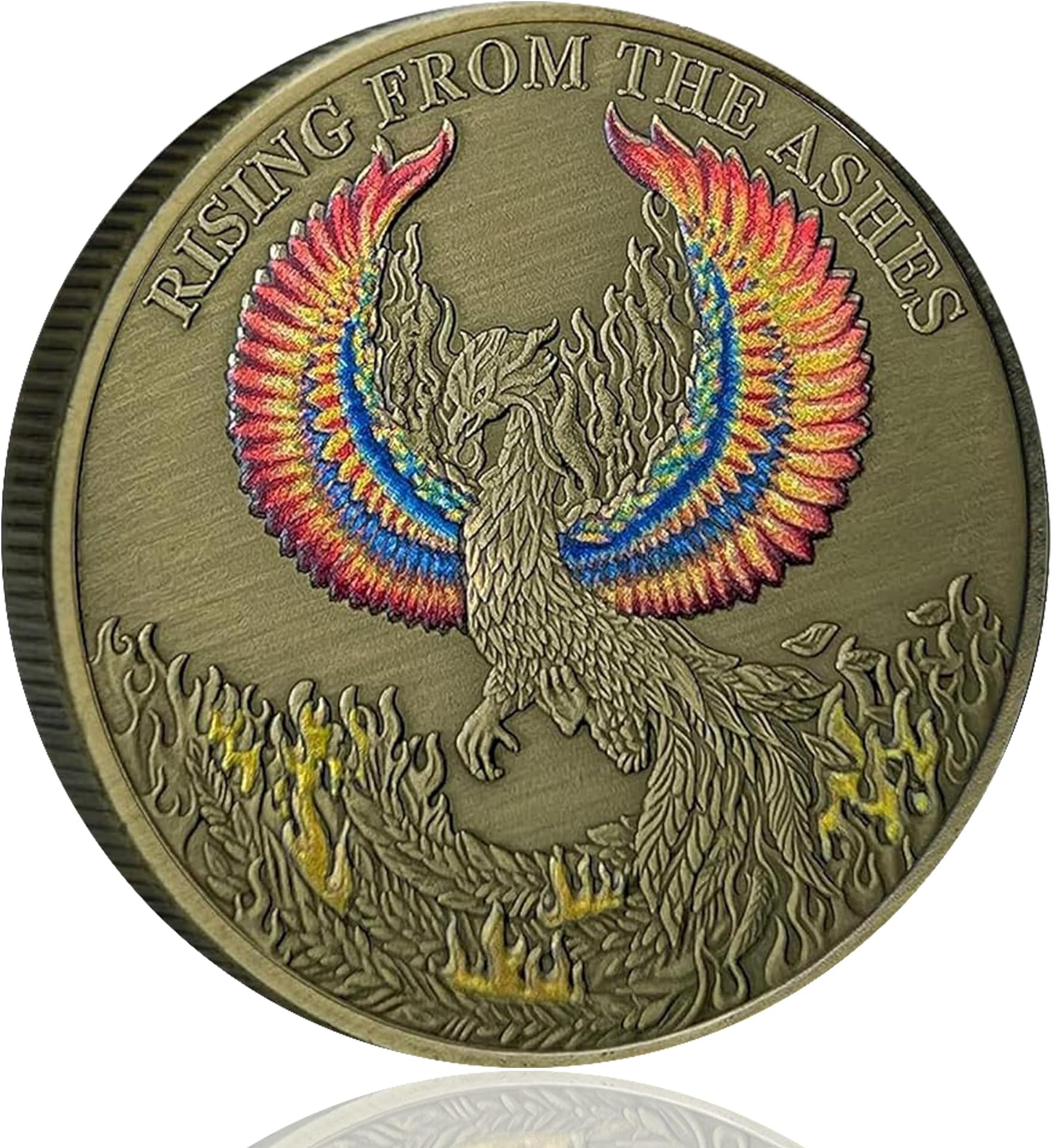 LZWIN Phoenix Serenity Prayer Coin Sobriety and Resilience Medal for Addiction Recovery and Personal Growth Sobriety Gift AA Medallion Chip