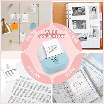 AOMEES Mini Label Printer Bluetooth Sticker Maker