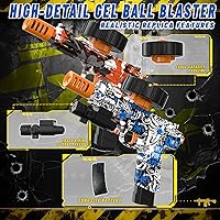 Vista 7 de Pistola eléctrica de bolas de gel, pistola automática de bolas de salpicadura de alta velocidad con más de 80,000 y gafas protectoras, juguetes