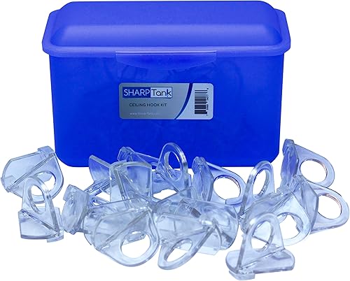 Clips de rejilla de bucle giratorio, juego de 40 piezas de ganchos de techo transparentes para techos suspendidos