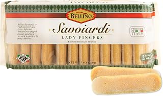 Bellino Savoiardi Ladyfingers - Authentic Italian Lady Fingers Biscuits for Tiramisu, Desserts & Snacks, Non-GMO 7oz