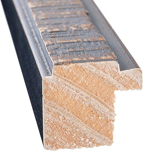 Miniatura 4 de Marco Kingsley de 36 x 8 pulgadas, de madera maciza de peltre azul, ancho de 0.75 pulgadas, profundidad interior de 0.5 pulgadas, marco Kingsley de