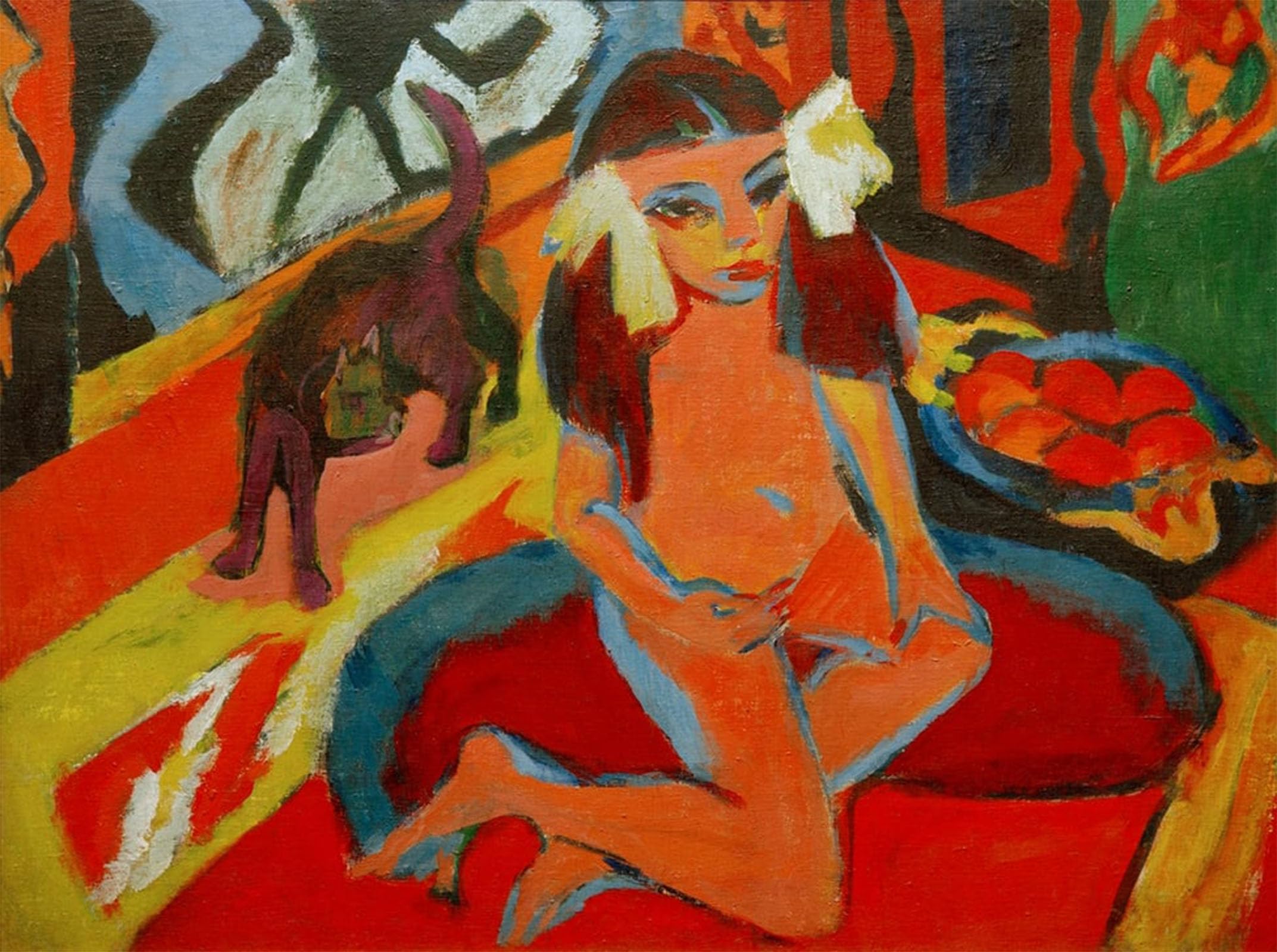 SERENDIPITP Retro Picture Poster Wall Art Pictures Painting Marzella by Ernst Ludwig Kirchner Wall Art Canvas Print for Wall Decor 60x90cm