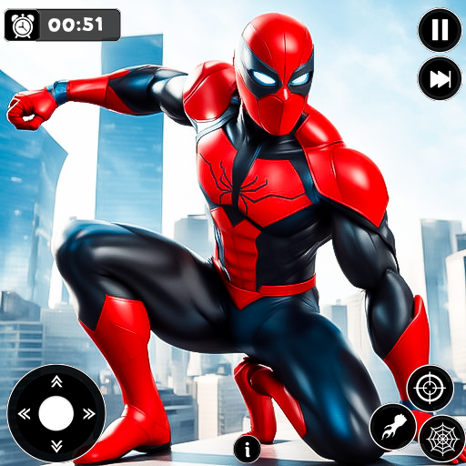 Echte Seilkämpfer-Heldenspiele Urban City 3D