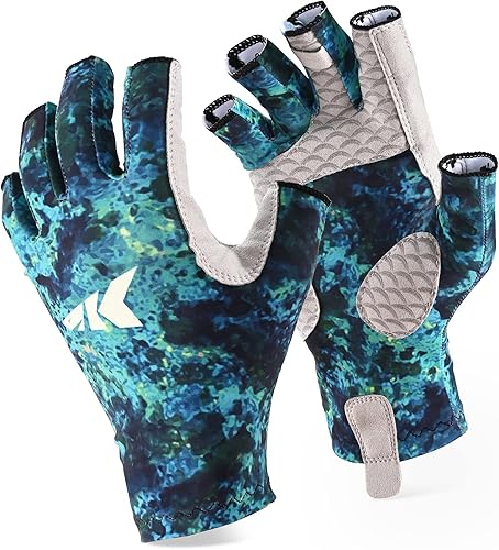 Miniatura 8 de KastKing La Sal - Guantes de pesca UPF50+ con protección UV, guantes sin dedos para hombres y mujeres, para exteriores, kayak, remo, remo, canoa,