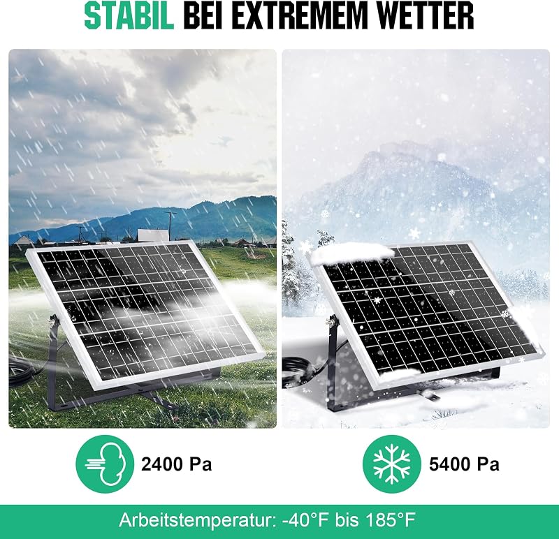 ECO-WORTHY 25W 12V Monokristályos Napelem Szett Szabályozóval és SAE Kábellel