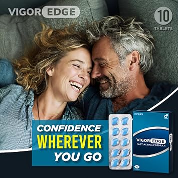 VIGOREDGE Fast-Acting Tablets for Men – Extra Strong Male Supplement – Discreet, When-Needed Tablets, Made in the UK