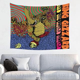 TGYHRE King Music Gizzard and Lizard and Wizard Indoor Decorative Tapestry Party Home Decor Suitable For Bedroom Living Room Dormitory 29x37in