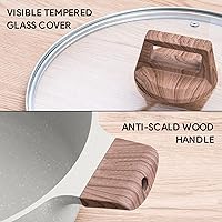 Vista 3 de Nonstick Die Casting Stock Pot,6Qt Elegant Aluminum Ceramic Casserole with Lid, Induction Bottom