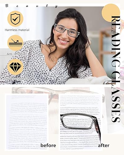 Miniatura 5 de Yexiya 24 Pack Reading Glasses Bulk Traditional Reading Glasses with Spring Hinge Adjustable Reading Glasses for Men Women