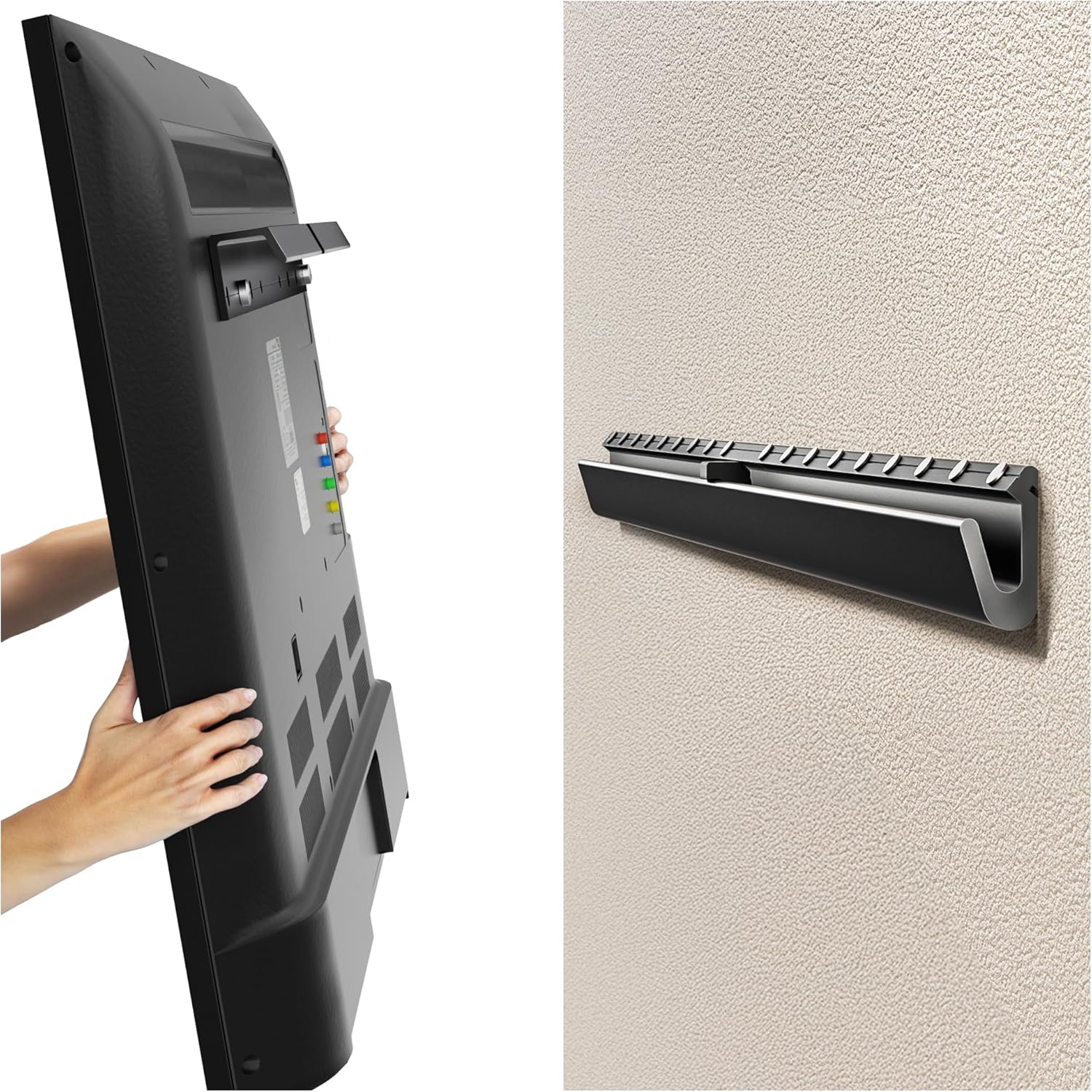 Auoace No Stud TV Wall Mount, 22 to 55 inch Drywall Small TV Mount, 1.1″ Low Profile, up to 100 LBS, Easy Installation with All Hardware, Smart TVs Studless Bracket for Most 32+ 40+ 43+ 50+ 55+ Screen