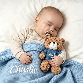 Personalized Baby Blanket Embroidered with Name, Custom Knit Baby Blanket for Girls Boys, 30x40in Customized Baby Blanket for Personalized Baby Gifts, Unisex for Newborn