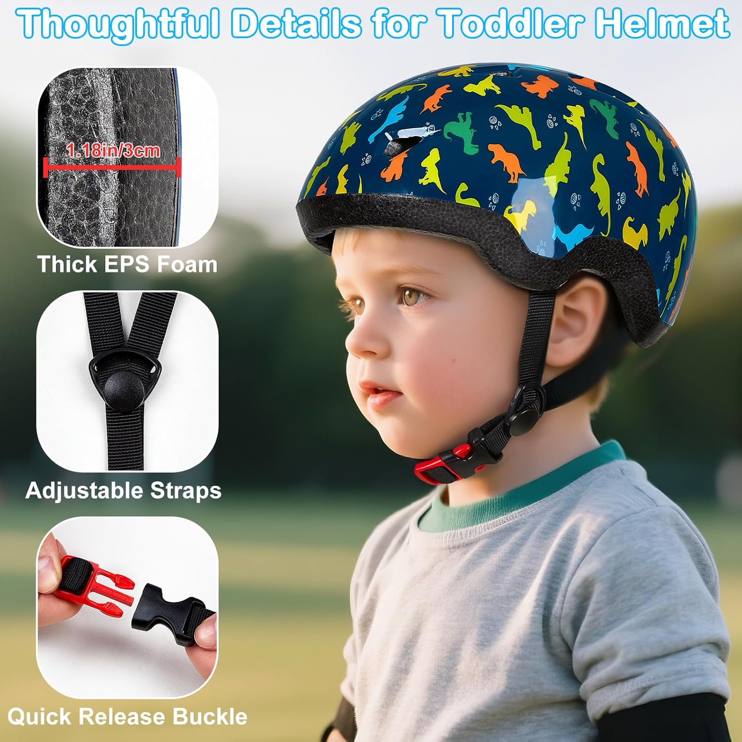 Toddler Bike Helmet, Kids Helmets Baby Infant Bike Helmet for Kids Toddlers Boys Girls Age 1-3/2-4/3-5/5-8 for Biking Scootering Skateboarding