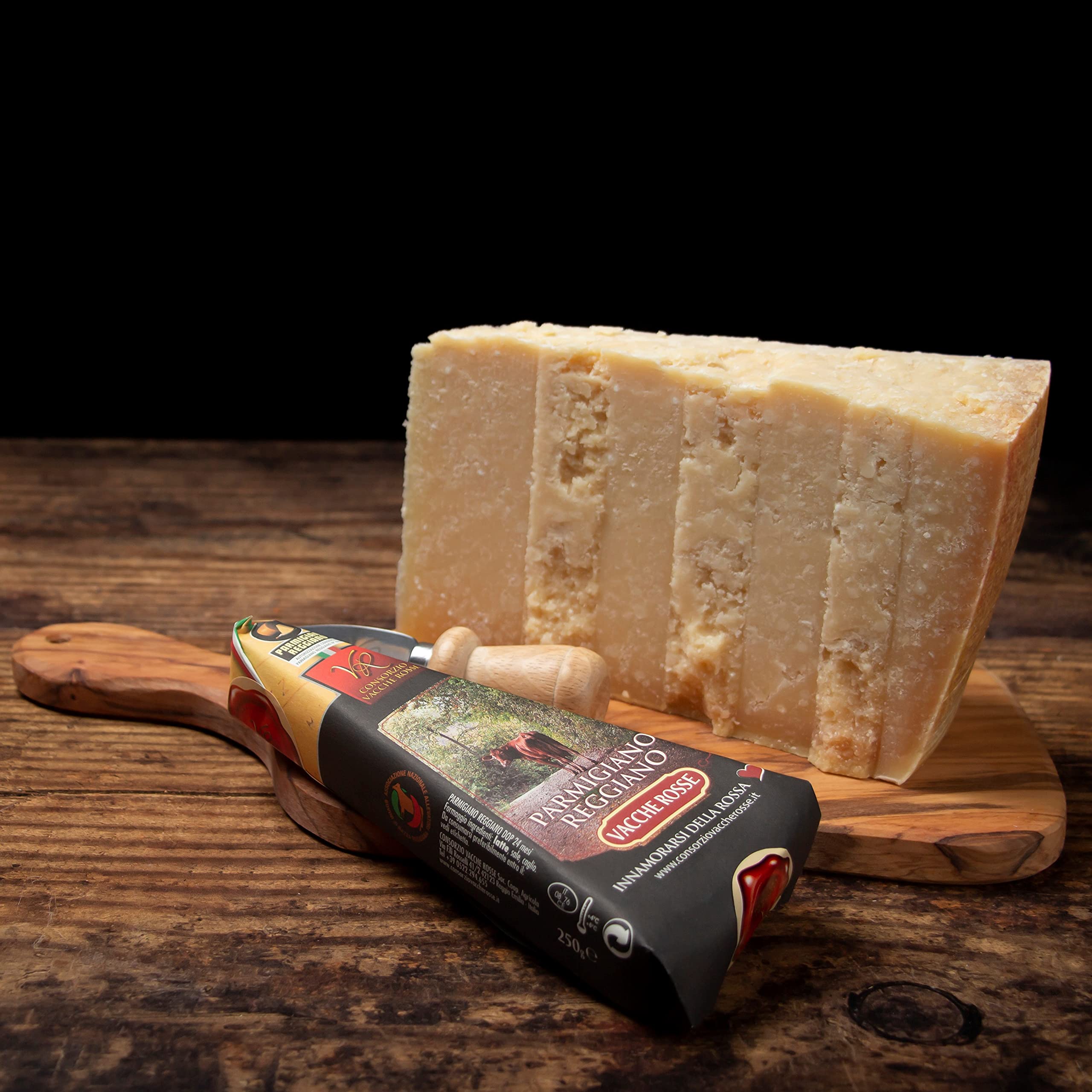 YesEatIs Special Box - Parmigiano Reggiano Consorzio Vacche Rosse 24 mesi - 250 g - Formaggiera Mini Classica