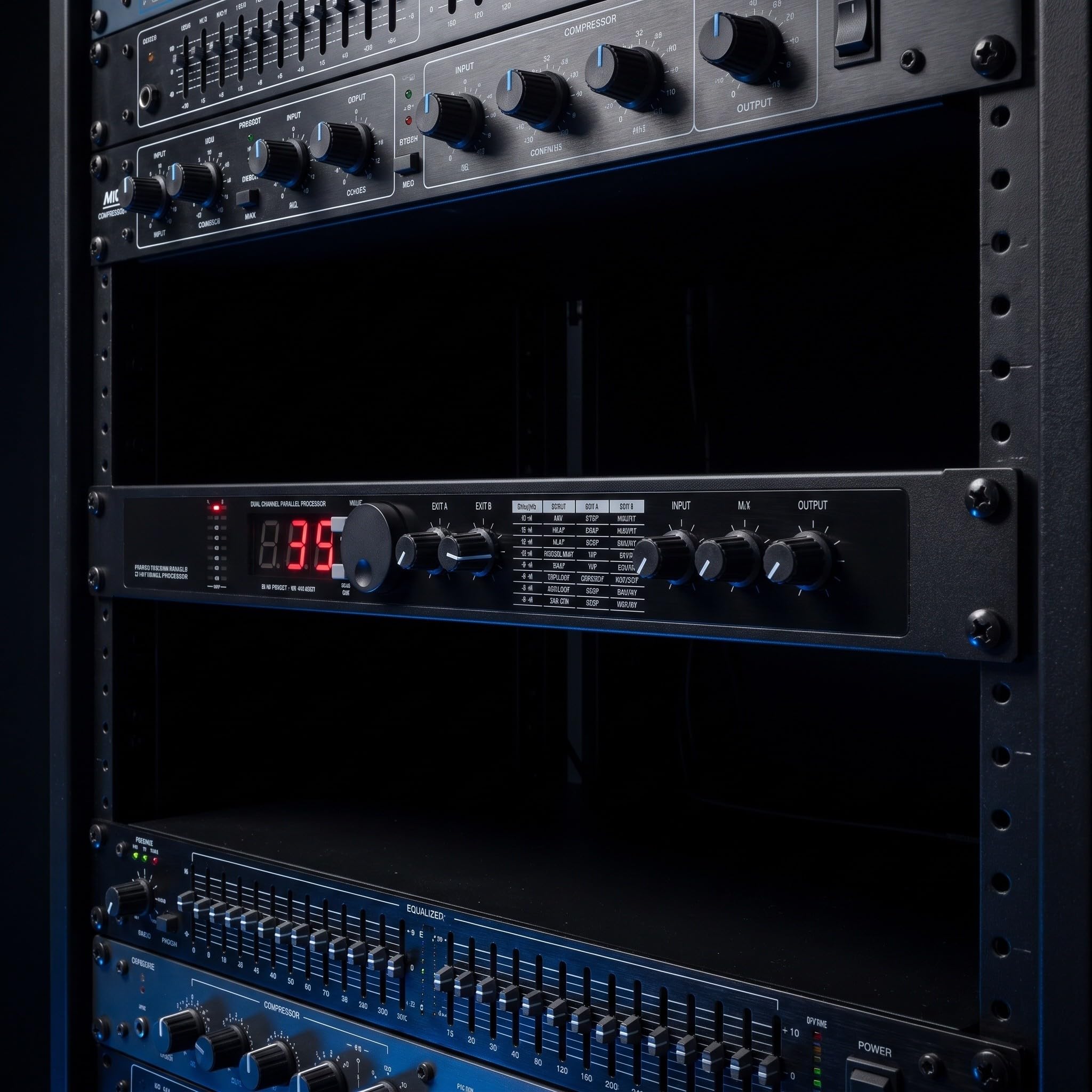 Gatuida Preamplificatore per effetti audio vocali - Unità di elaborazione del segnale digitale per karaoke KTV - Mixer audio per DJ e piccoli eventi sul palco (spina UE)