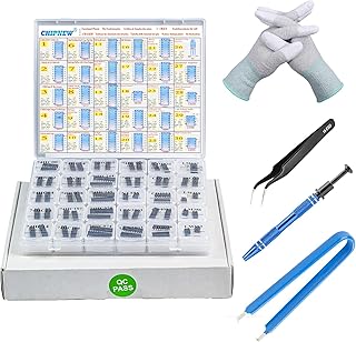 IC Kit Integrated Circuit Pro Edition 64-in-1 Electronic Component IC : Logic Gates Chip 74HCxx+CD40xx, 555Timers, LM358 op amp, ULN2003 Transistors,Amplifier IC LM386! ESD Package&MultiKit